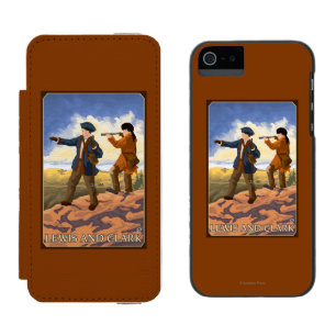 Funda Cartera Para iPhone 5 Watson Lewis y Clark que exploran el oeste