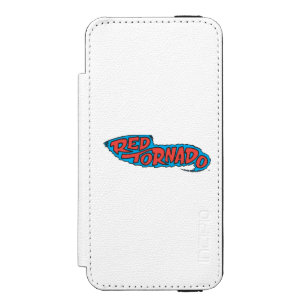 Funda Cartera Para iPhone 5 Watson Logo del Tornado Rojo