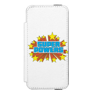Funda Cartera Para iPhone 5 Watson Logotipo Super Powers™ Azul