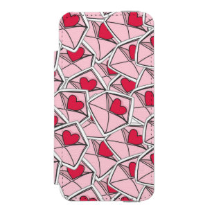 Funda Cartera Para iPhone 5 Watson Los corazones de la tarjeta del día de San