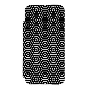 Funda Cartera Para iPhone 5 Watson Los hexágonos texturizan el modelo geométrico