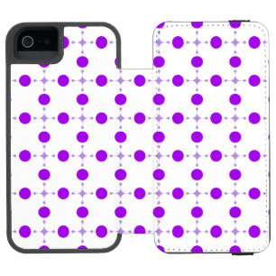 Funda Cartera Para iPhone 5 Watson Lunares Morados, Patrón de Lunares, Lunares, Punte