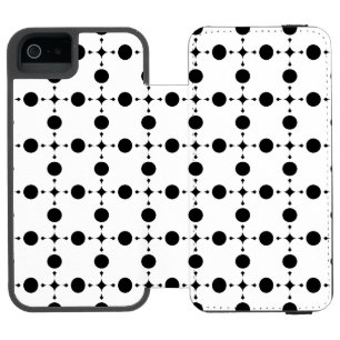 Funda Cartera Para iPhone 5 Watson Lunares Negros, Patrón de Lunares, Lunares, Puntea