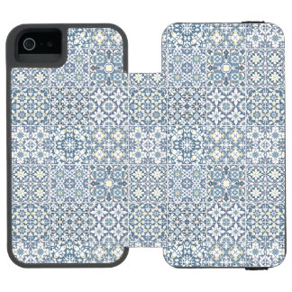Funda Cartera Para iPhone 5 Watson Mediterranean Tiles, Moroccan, Majolica, Azulejo