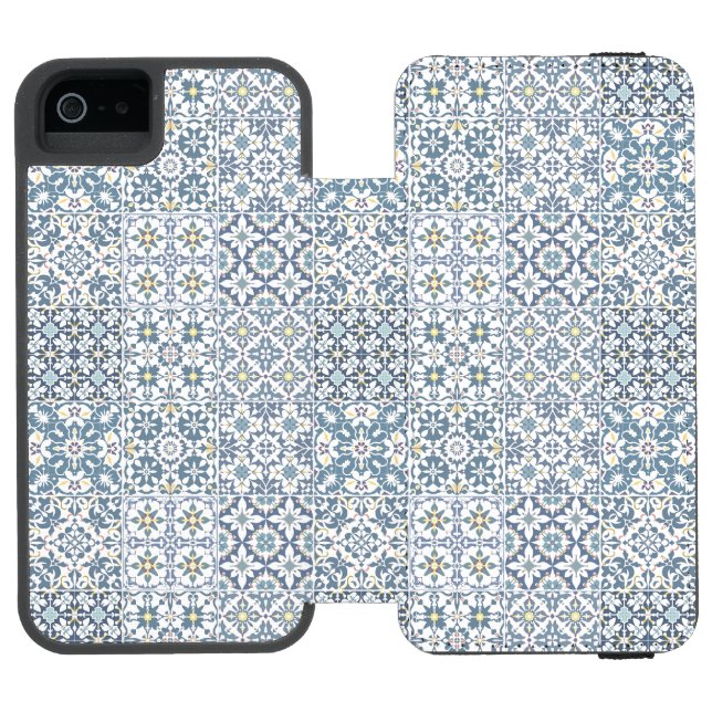 Funda Tipo Cartera Para iPhone De Incipio Mediterranean Tiles, Moroccan, Majolica, Azulejo (Folio abierto)