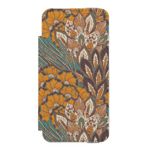 Funda Cartera Para iPhone 5 Watson Modelo abstracto de la pluma del pavo real
