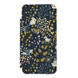 Funda Cartera Para iPhone 5 Watson Modelo abstracto del vintage
