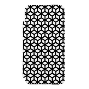 Funda Cartera Para iPhone 5 Watson Modelo blanco y negro del cubo