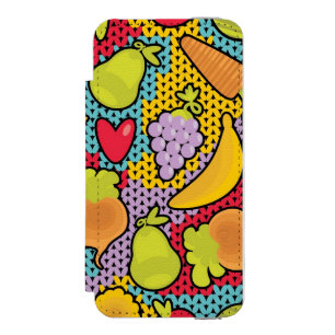 Funda Cartera Para iPhone 5 Watson Modelo con las frutas y verduras