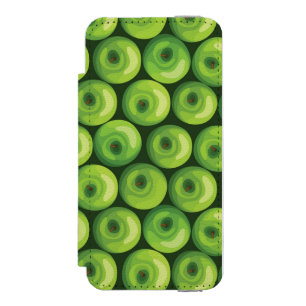 Funda Cartera Para iPhone 5 Watson Modelo con las manzanas verdes