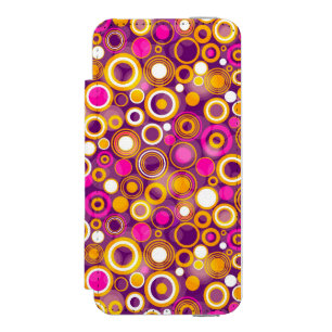 Funda Cartera Para iPhone 5 Watson Modelo de lunar violeta