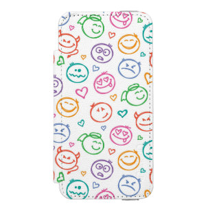 Funda Cartera Para iPhone 5 Watson modelo de sonrisas