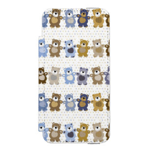 Funda Cartera Para iPhone 5 Watson modelo de un oso de peluche del juguete