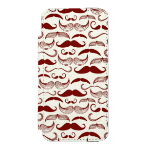 Funda Cartera Para iPhone 5 Watson Modelo del bigote, estilo retro 3