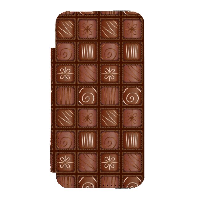 Funda Tipo Cartera Para iPhone De Incipio Modelo del chocolate (Anverso)