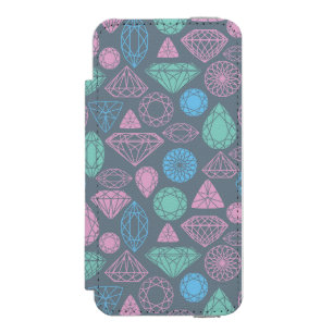 Funda Cartera Para iPhone 5 Watson Modelo del icono de la piedra preciosa