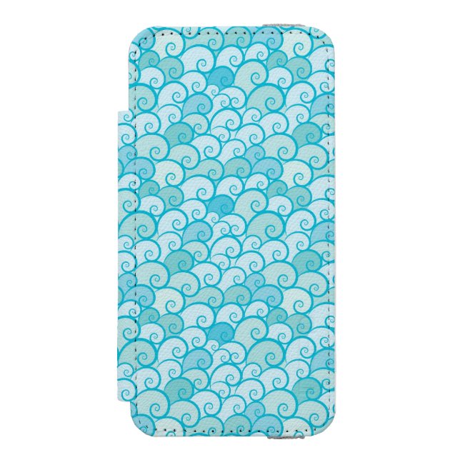 Funda Tipo Cartera Para iPhone De Incipio Modelo del mar (Anverso)