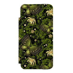 Funda Cartera Para iPhone 5 Watson Modelo del Verde-oro de la primavera