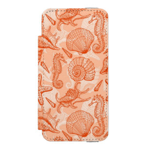Funda Cartera Para iPhone 5 Watson Modelo dibujado mano del mar