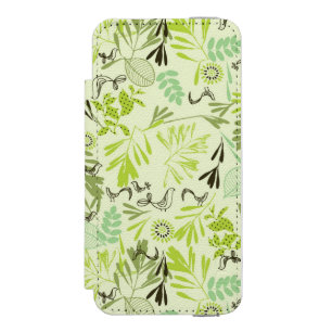 Funda Cartera Para iPhone 5 Watson modelo que exhibe pequeños pájaros de bebé