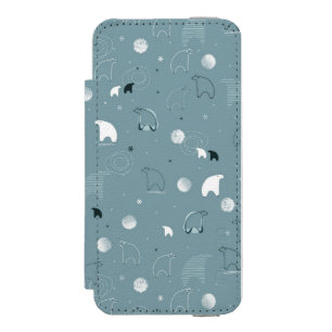 Funda Cartera Para iPhone 5 Watson modelo que exhibe un polar lindo