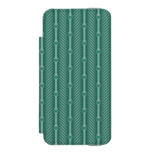 Funda Cartera Para iPhone 5 Watson Modelo verde azulado ornamental