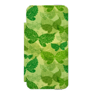 Funda Cartera Para iPhone 5 Watson Modelo verde de la primavera