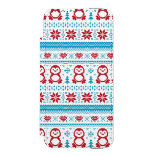 Funda Cartera Para iPhone 5 Watson Navidad y modelo hecho punto invierno