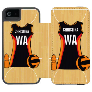 Funda Cartera Para iPhone 5 Watson Netball personalizado