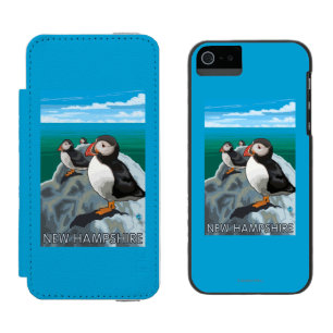 Funda Cartera Para iPhone 5 Watson Nueva escena de HampshirePuffins