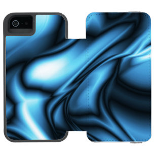 Funda Cartera Para iPhone 5 Watson Ola de seda azul