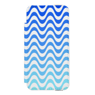 Funda Cartera Para iPhone 5 Watson Ondas azules degradadas