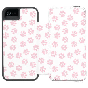 Funda Cartera Para iPhone 5 Watson Papas de perro, garras de perro, garras rosadas de