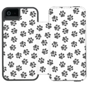 Funda Cartera Para iPhone 5 Watson Papas de perro, garras de perro, patas negras