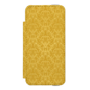 Funda Cartera Para iPhone 5 Watson Papel pintado floral de oro de lujo