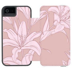 Funda Cartera Para iPhone 5 Watson Patrón de flores 11