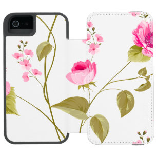 Funda Cartera Para iPhone 5 Watson Patrón de flores 19