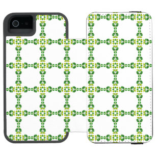 Funda Cartera Para iPhone 5 Watson Patrón de hojas, patrón de hojas, hojas verdes