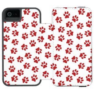 Funda Cartera Para iPhone 5 Watson Patrón de huellas de patas, patas de perro, patas