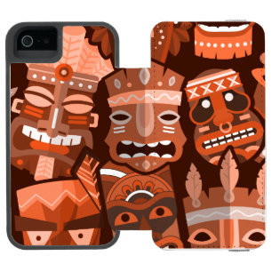 Funda Cartera Para iPhone 5 Watson Patrón TIKI 2