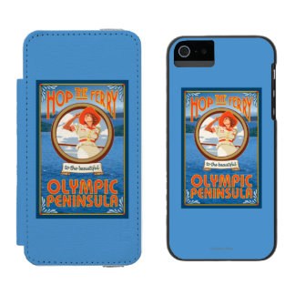 Funda Cartera Para iPhone 5 Watson Península olímpica, WashingtonHop el transbordador