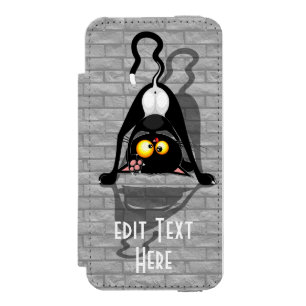 Funda Cartera Para iPhone 5 Watson Personaje de dibujos animados divertido gato al re