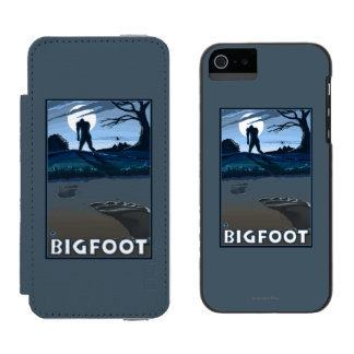 Funda Cartera Para iPhone 5 Watson Pie grande que camina a través de campo de golf