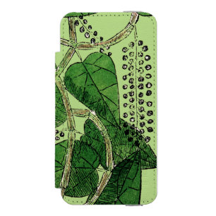 Funda Cartera Para iPhone 5 Watson Planta de la pimienta negra, 1578