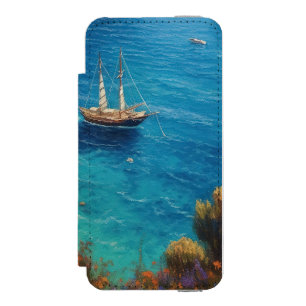 Funda Cartera Para iPhone 5 Watson Playa de Grecia