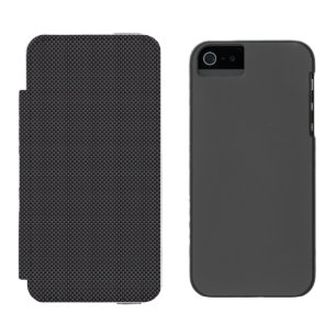 Funda Cartera Para iPhone 5 Watson Polímero negro y gris de la fibra de carbono