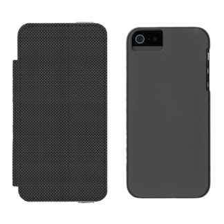 Funda Cartera Para iPhone 5 Watson Polímero negro y gris de la fibra de carbono