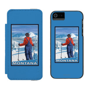 Funda Cartera Para iPhone 5 Watson Poster del viaje de AdmiringMontanaVintage del