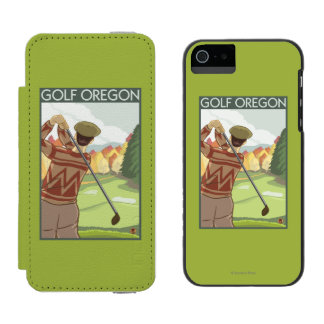 Funda Cartera Para iPhone 5 Watson Poster del viaje del vintage de la escena de