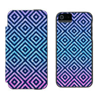 Purpurina rosa y azul con patrón geométrico modern